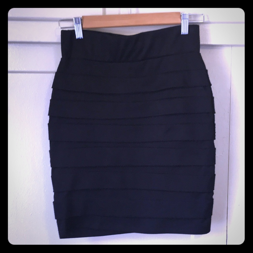 Black high waist skirt